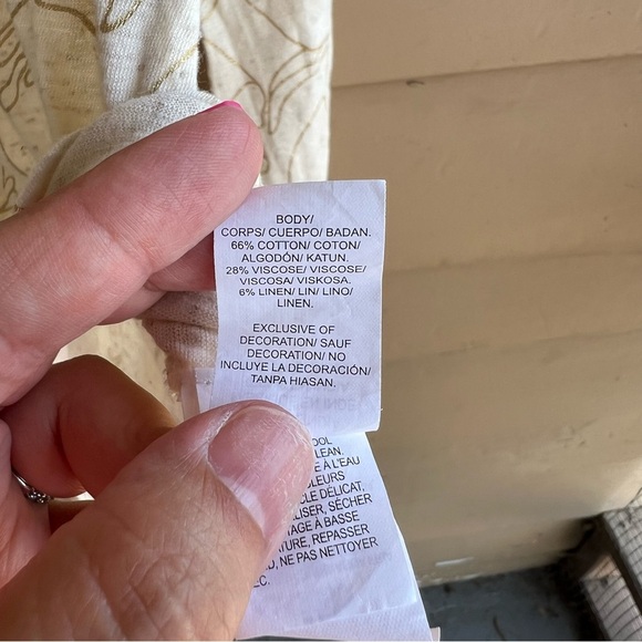 Lucky Brand Boho Long Sleeve Top - Size L Hippie Peasant Casual Modest NWT - Picture 6 of 7